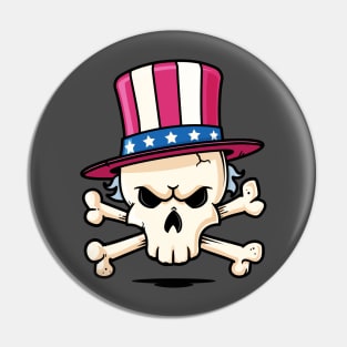 Uncle Sam Skull Pin