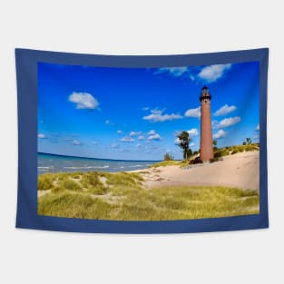 Petite Pointe Au Sable Lighthouse Tapestry