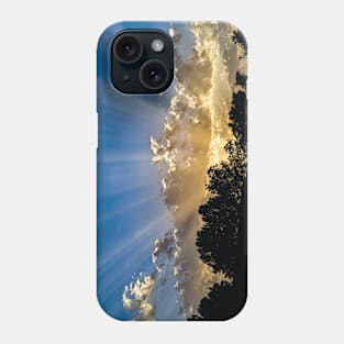 Sun rays at sunset Phone Case