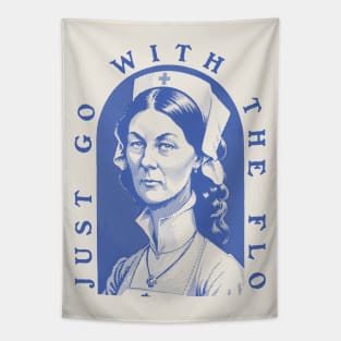 Florence Nightingale - Just Go With The Flo | Lady with the Lamp | Nurse Gift for Nursing School Student Tapestry