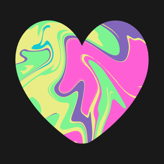 Hydrodipped heart by diffrances