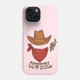 COWGIRL - HAT - SCARF Phone Case