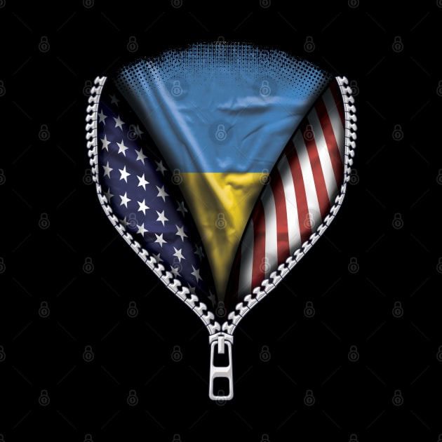 Ukrainian Flag  Ukraine Flag American Flag Zip Down - Gift for Ukrainian From Ukraine by Country Flags