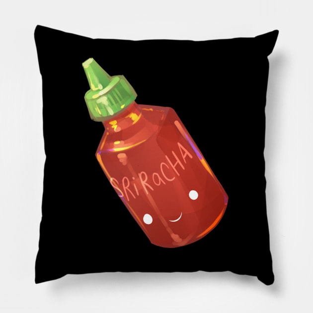 Cute Sriracha Pillow by Claire Lin