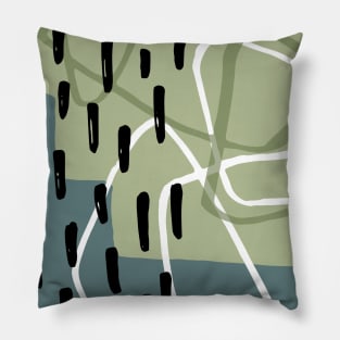 Abstract Lines And Soft Colors Pillow