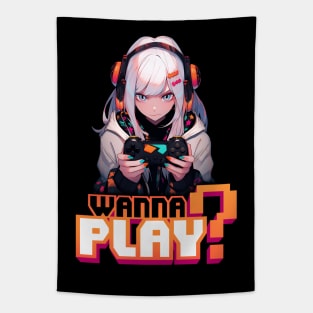 Gamer Girl wants to Play – Anime Shirt Tapestry