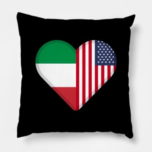 half italian, half american Pillow