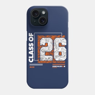 Class of 2026 Urban Streetwear // Graduation Class of '26 Orange Phone Case