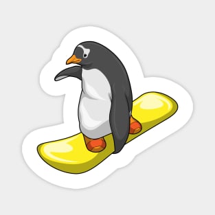 Penguin Snowboard Winter sports Magnet