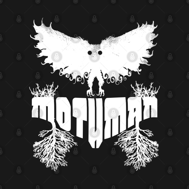 Mothman West Virginia Wing Humanoid Moth Retro Vintage All White by National Cryptid Society