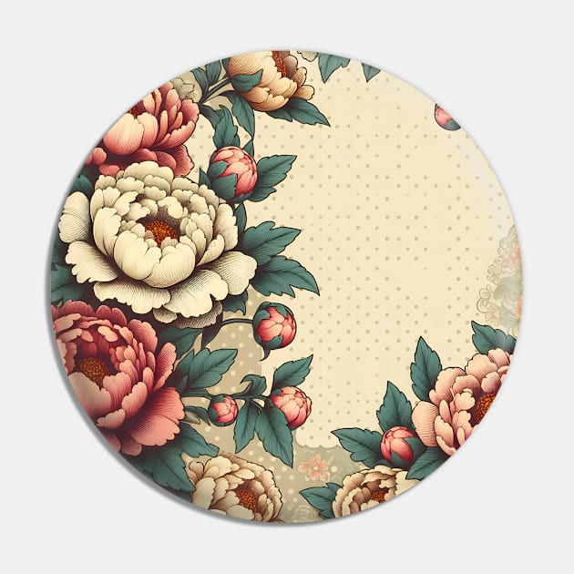 Peonies Pin by Jenni Arts