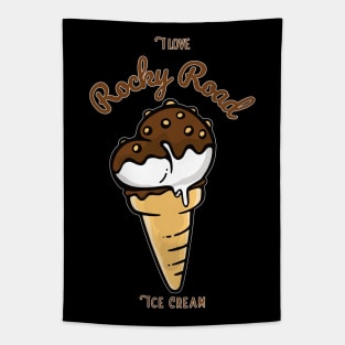 I Love Rocky Road Ice Cream Tapestry