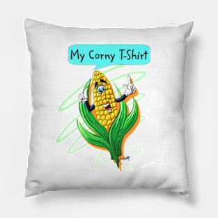 Corny Fall Autumn Tshirt Halloween and Thanksgiving Gift Pillow