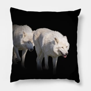 White Wolf Animal Wildlife Jungle Nature Freedom Forest Pillow