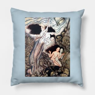 Full Fathom Five - The Tempest, Arthur Rackham Pillow