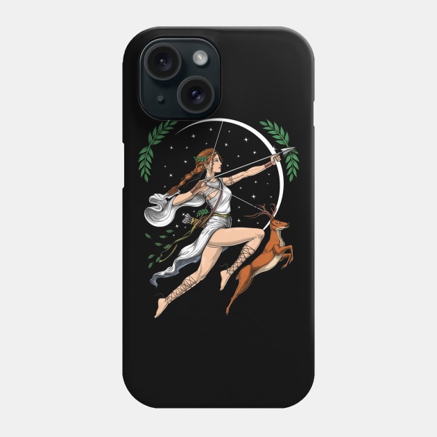 Greek Goddess Artemis Phone Case by underheaven