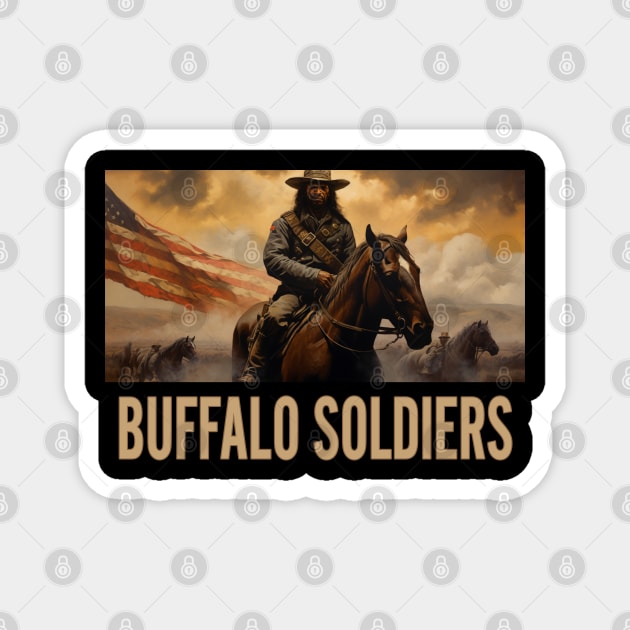 BUFFALO SOLDIERS - Riding Magnet by UrbanLifeApparel