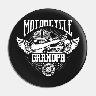 Motorcycle Grandpa Biker Pin