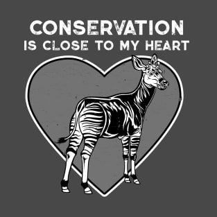 Okapi Conservation Heart T-Shirt