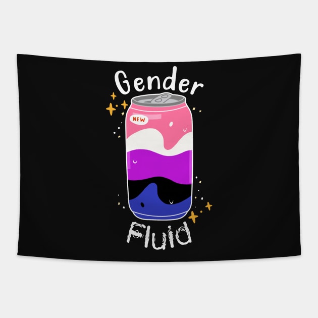 Genderfluid Drink Tapestry by Psitta