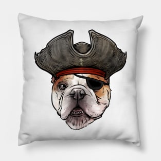 Bulldog Pirate Pillow