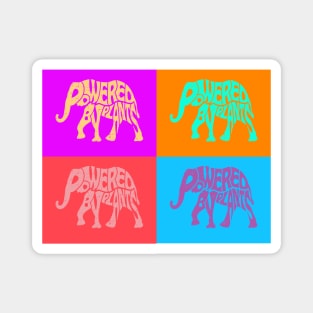 Powered by Plants Elephant Art- Vegan Art Magnet