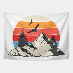 Outdoors Mountain Sunset Tapestry