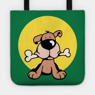 Cute Dog with Bone Tote