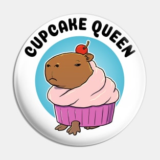 Cupcake Queen Capybara Pin