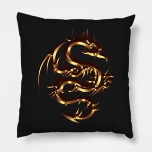 Golden Dragon Sticker and Magnet | Cherie's Art(c)2021 Pillow