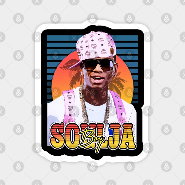 Retro Flyer Style Soulja Boy rapper Magnet by Now and Forever