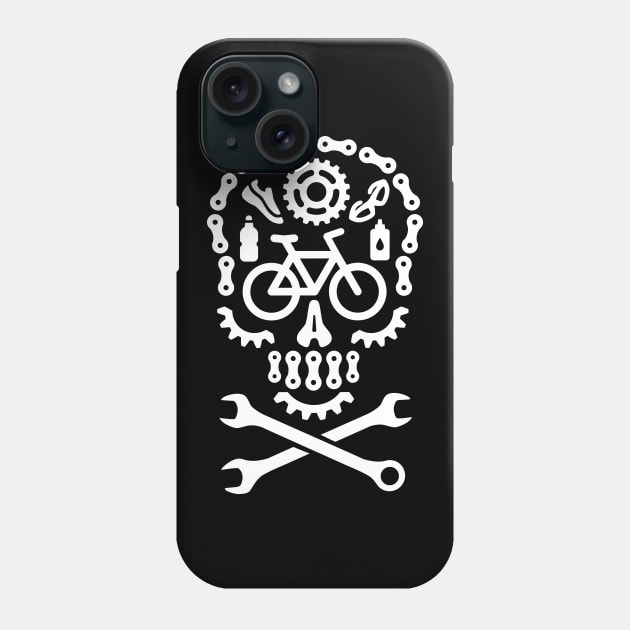 Dia de los Muertos mountain bike MTB skull ATB bicycle cycling Halloween Phone Case by LaundryFactory