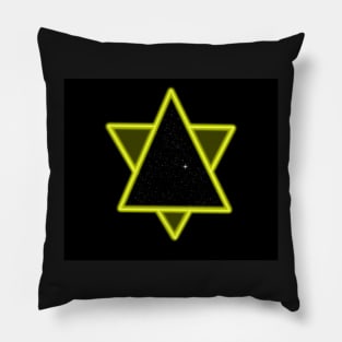 Yellow Triangle Galaxy LED light Pillow