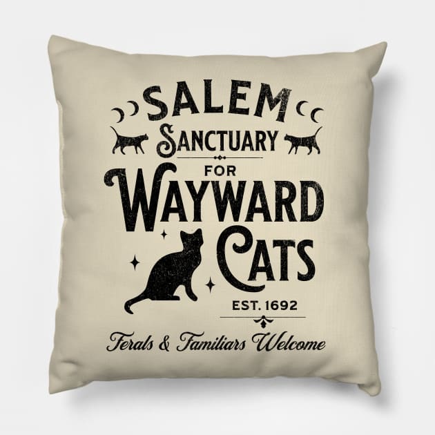 Salem Sanctuary for Wayward Cats Pillow by PUFFYP