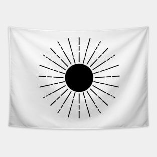 Black and white sun - monochromatic pattern for sophisticated vibes Tapestry