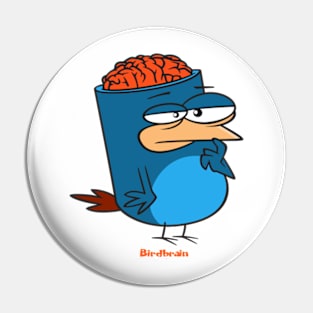 Birdbrain Design for Bird Lovers Pin