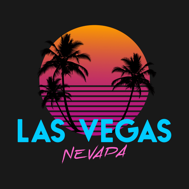 Las Vegas Nevada 80's Retro Sunset by OCSurfStyle