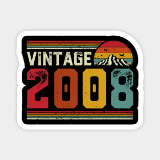 Vintage 2008 Birthday Gift Retro Style Magnet