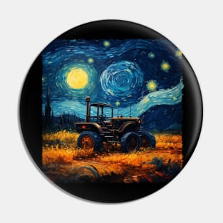 Tractor Starry Night Farmer's Delight, Rural Roots Tee Collection Pin