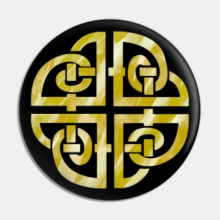 Celtic Dara Knot Yellow Pin