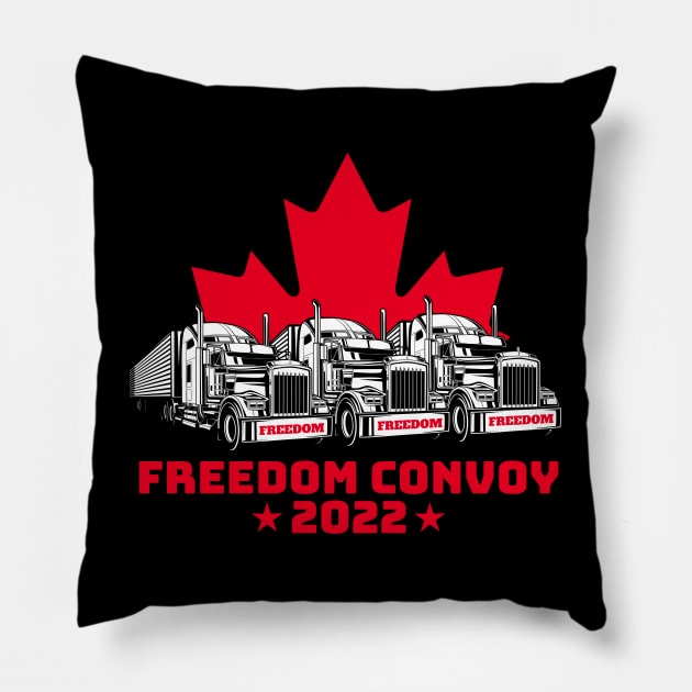 Support Freedom Convoy 2022 Pillow by Thermul Bidean