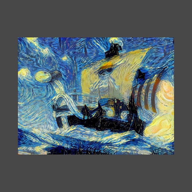 One Piece Going Merry / Flying Lamb Starry Night by Starry Night