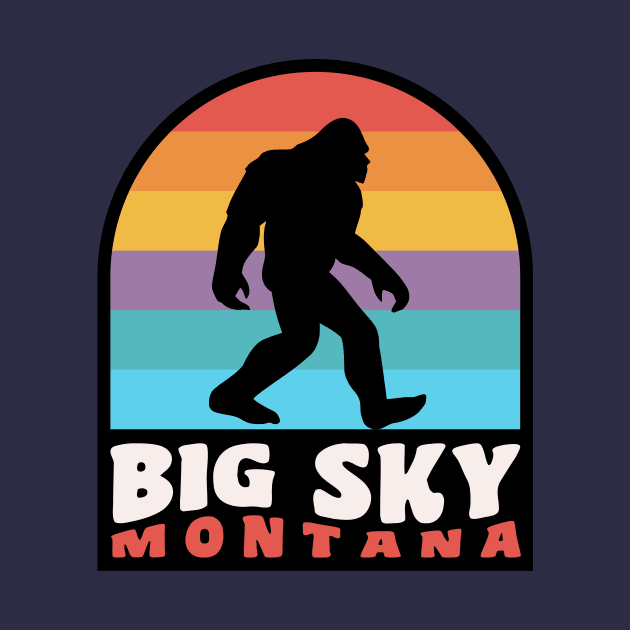 Big Sky Montana Bigfoot Sasquatch Blue Ridge Mountains by PodDesignShop