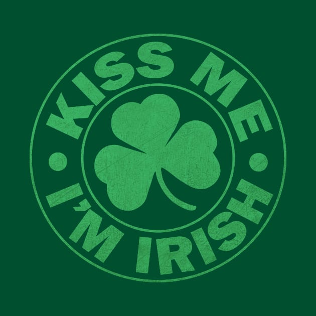 Kiss Me I'm Irish Shamrock St Paddys Day Men Women by JohnnyxPrint