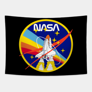 Retro USA Space Agency Tapestry