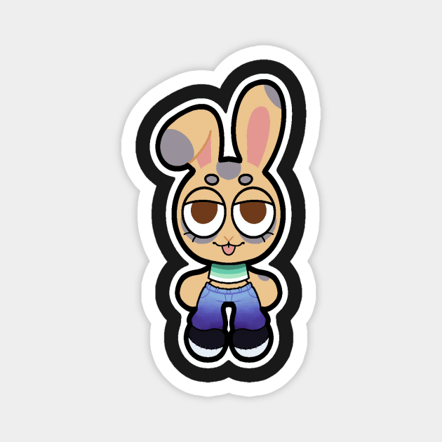 Gay Flag Bunny Magnet by Indy-Site