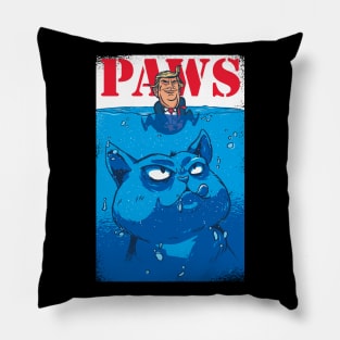 Paws Cat and Trump ,Funny Anti Trump 2020 Pillow