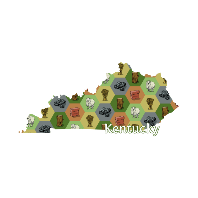 Kentucky State Map Board Games by adamkenney