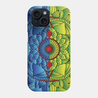 Blue Green Mandala Phone Case