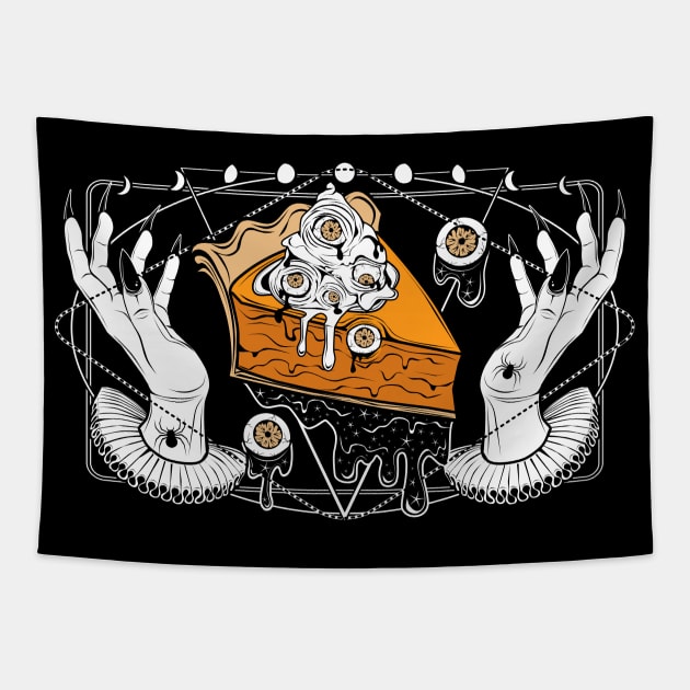 Cursed pumpkin pie Tapestry by Von Kowen